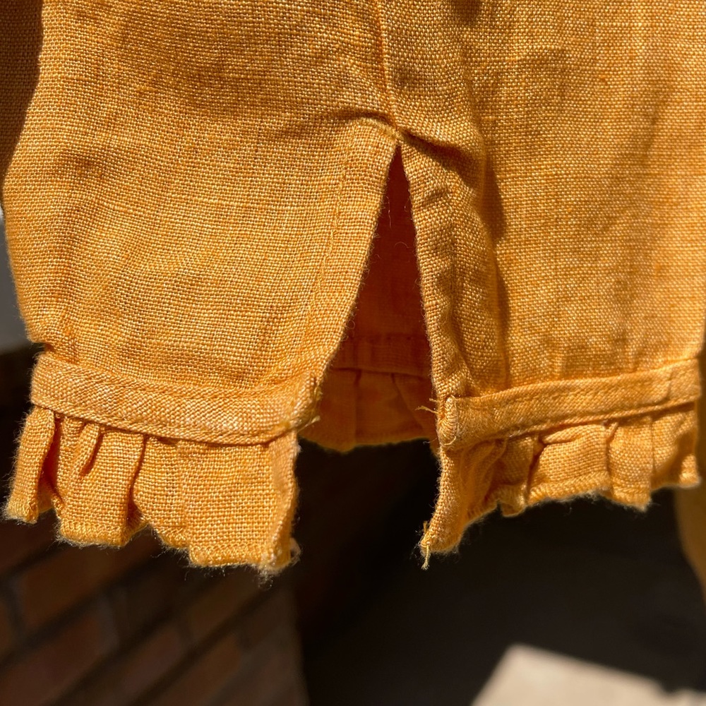 Linen Ruffle Trim Jacket - Picture 3 of 10